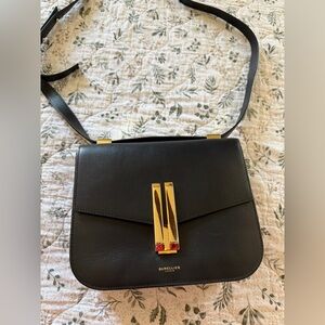 Demellier The Vancouver Black Smooth Bag